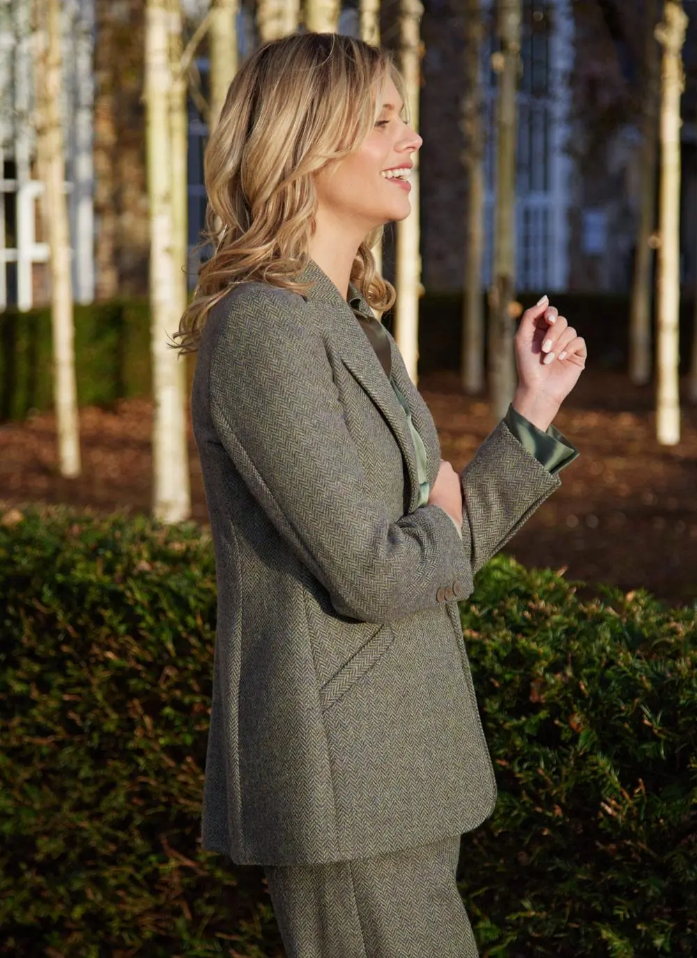 Irish Tweed Blazer in Green