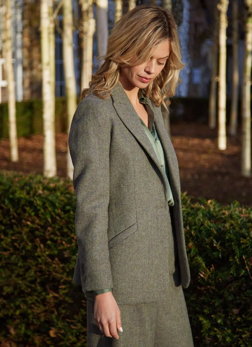 Irish Tweed Blazer in Green