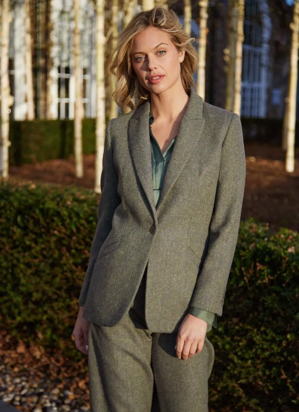 Irish Tweed Blazer in Green