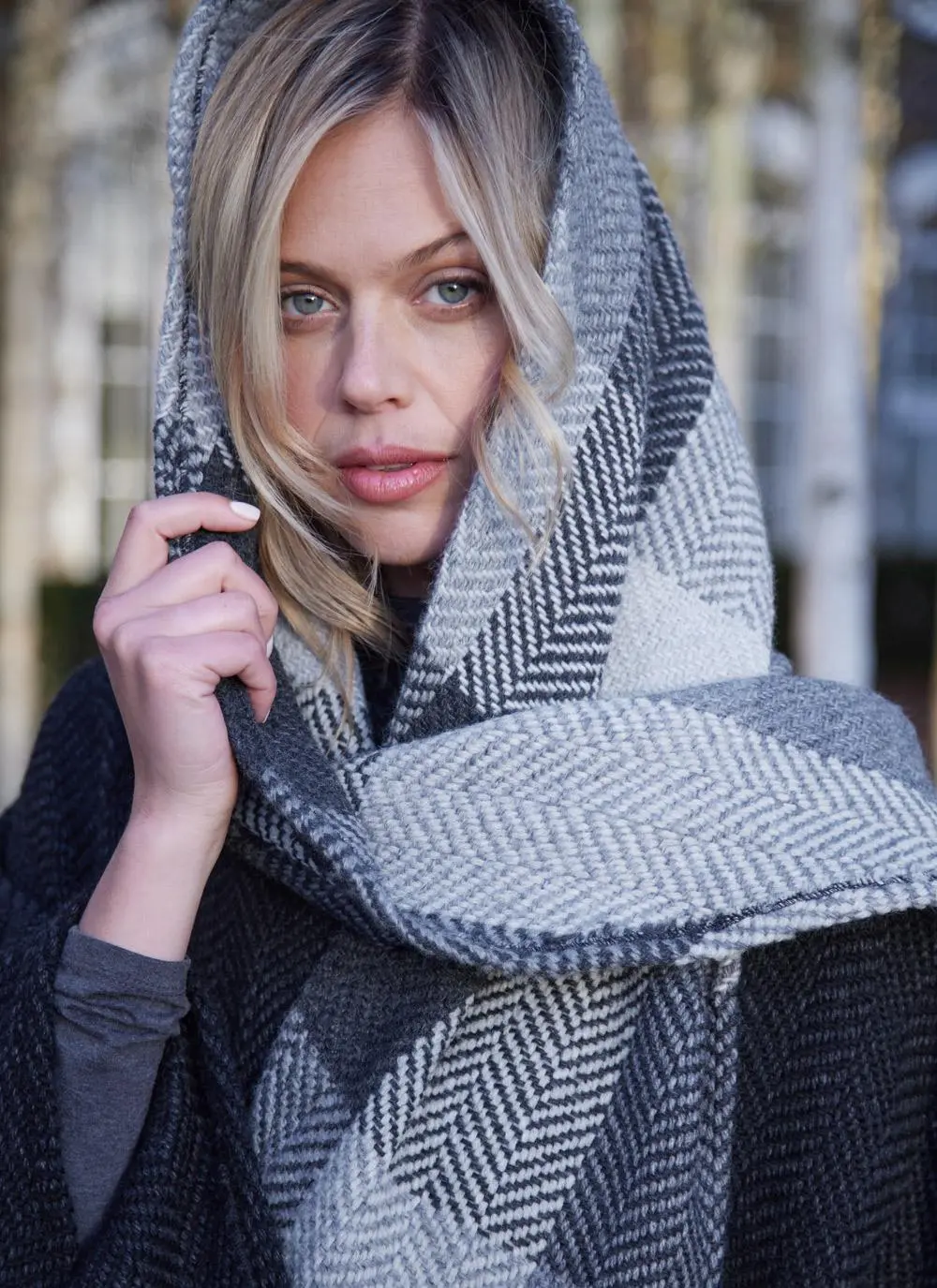 Maeve Killybeg Herringbone Cape with Hood