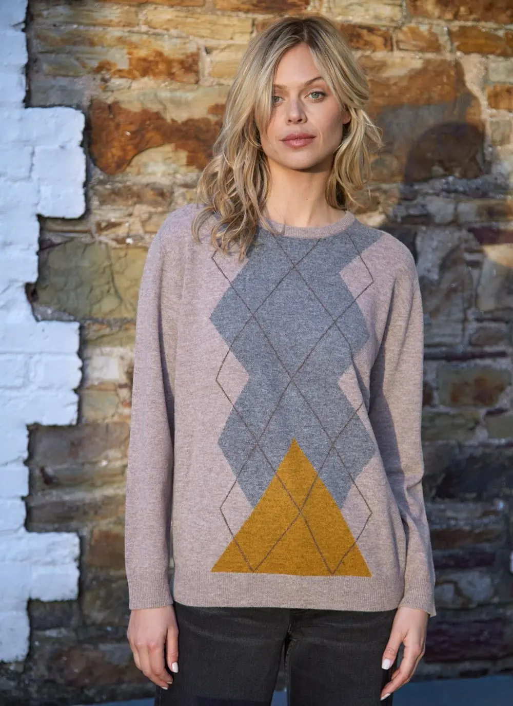 Argyle Crew Neck Sweater