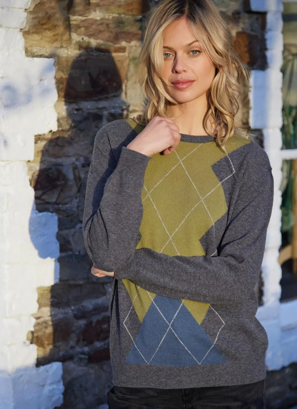 Argyle Crew Neck Sweater