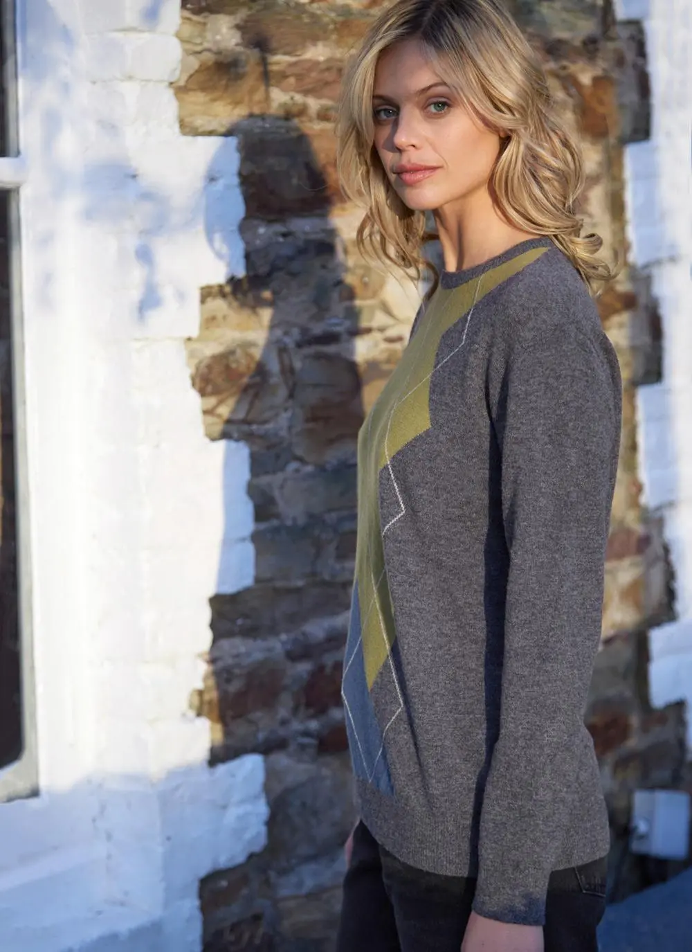 Argyle Crew Neck Sweater