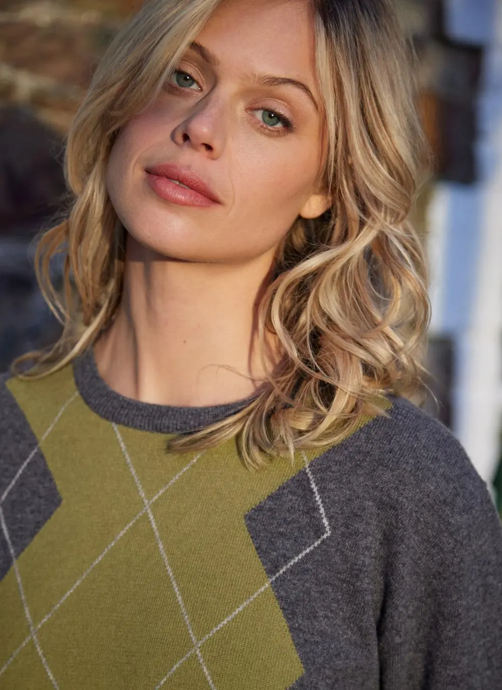 Argyle Crew Neck Sweater