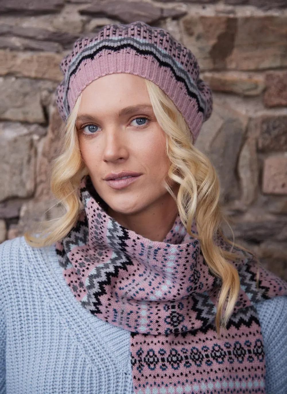 Fair Isle Hope Knit Beret 