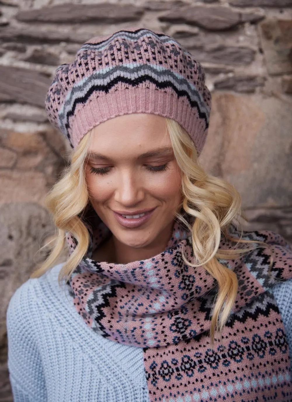 Fair Isle Hope Knit Beret 