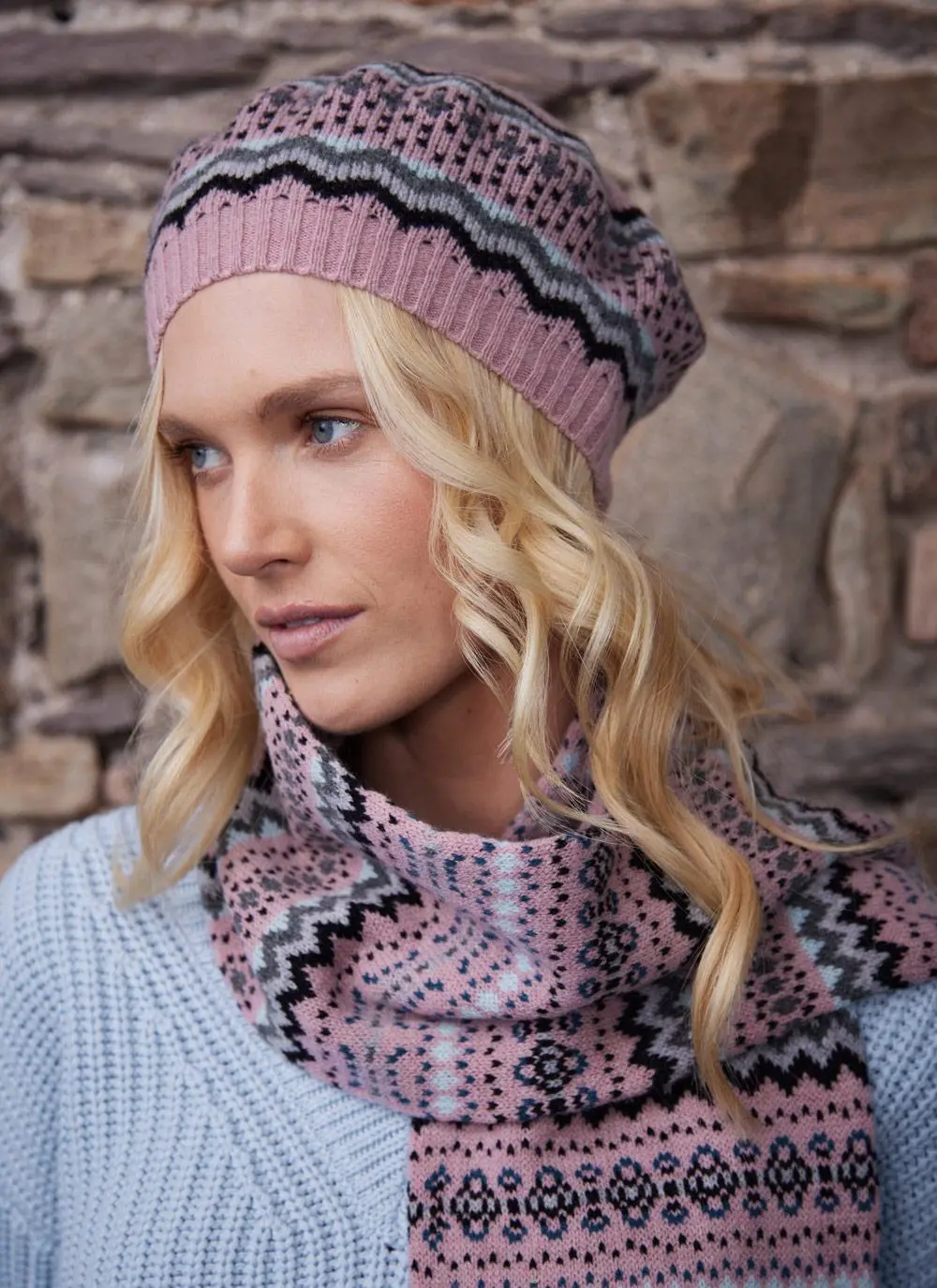 Fair Isle Hope Knit Beret 