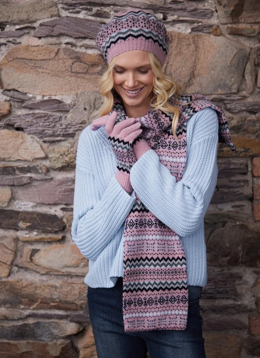 Fair Isle Hope Knit Beret 