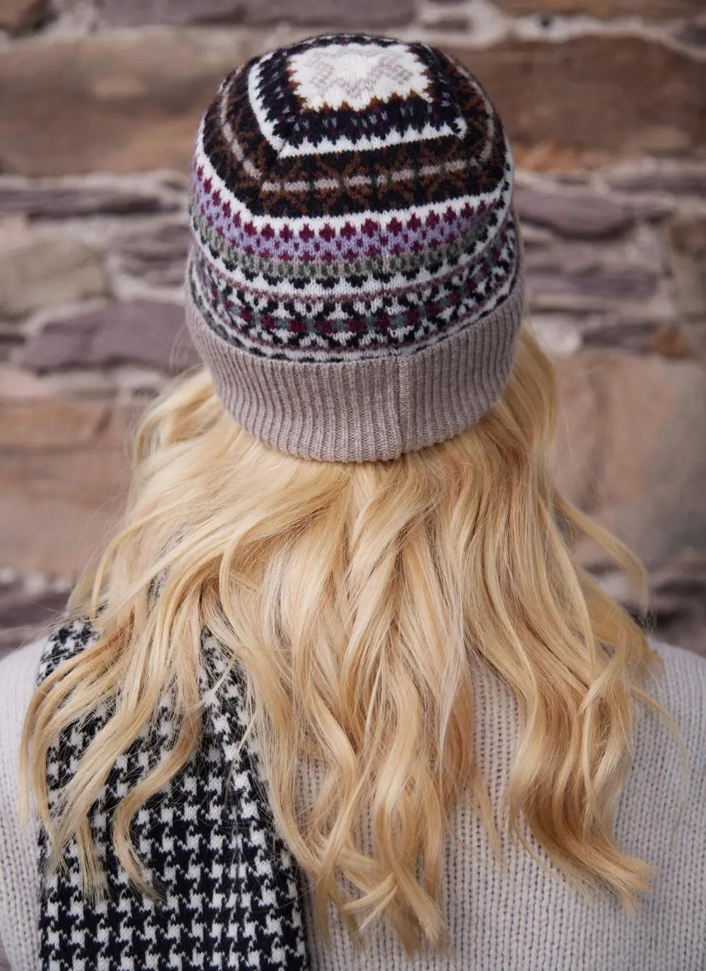 Fair Isle Kerse Knit Beanie Hat
