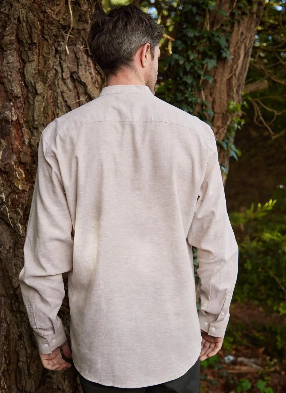 Donal Cotton Linen Grandfather Shirt