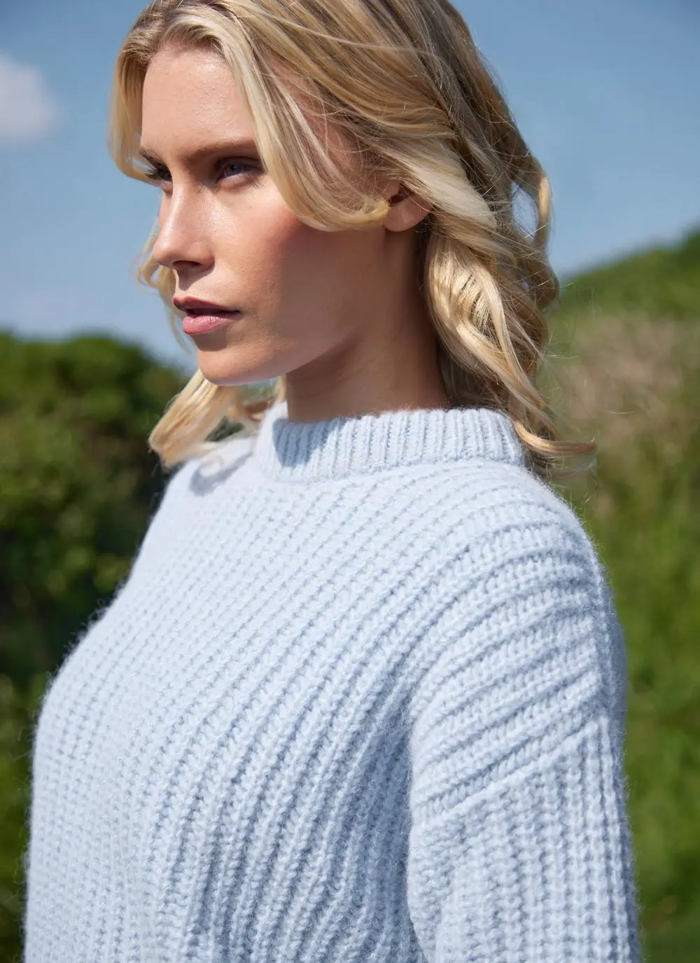 Fisherman Alpaca Chunky Ribbed Crew Sweater