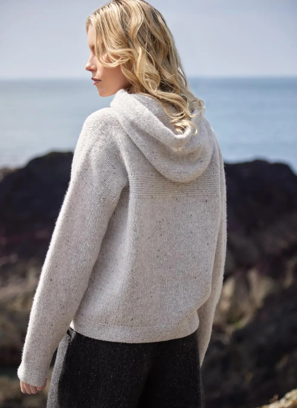 Cashmere Cropped Hoodie