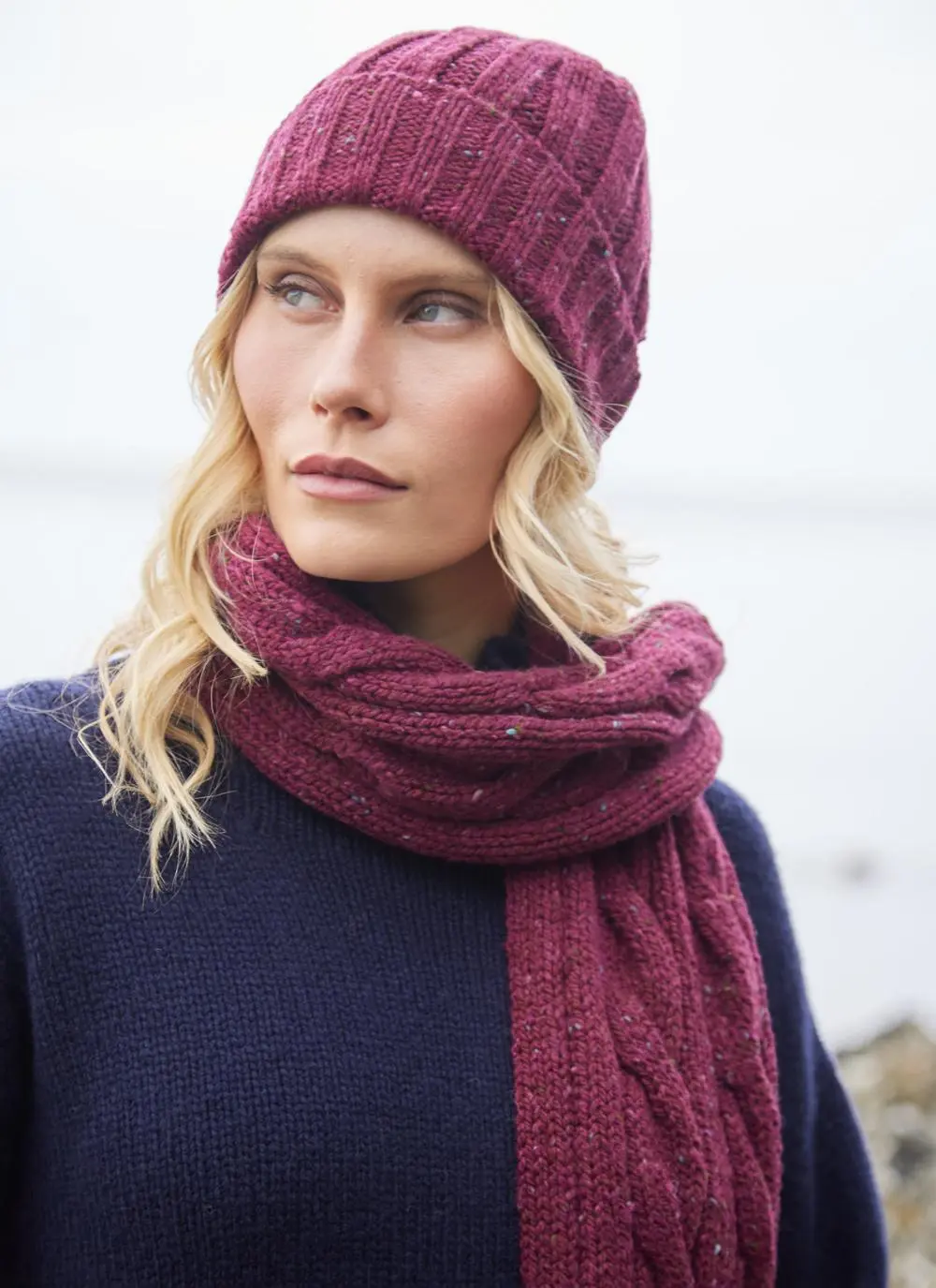 Fisherman Donegal Fleck Ribbed Beanie