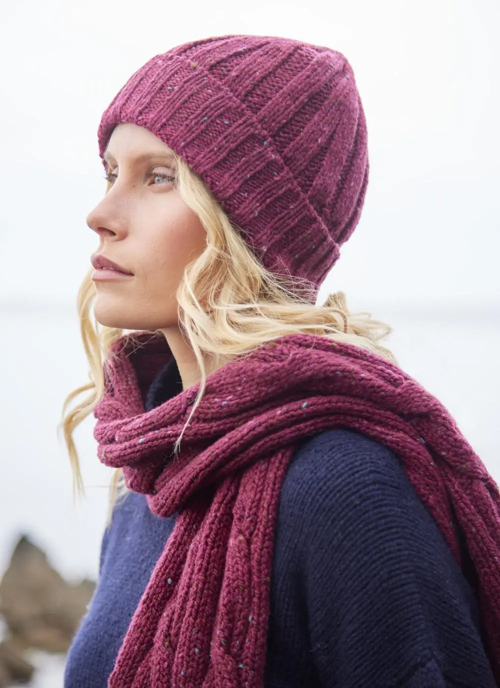 Fisherman Donegal Fleck Ribbed Beanie