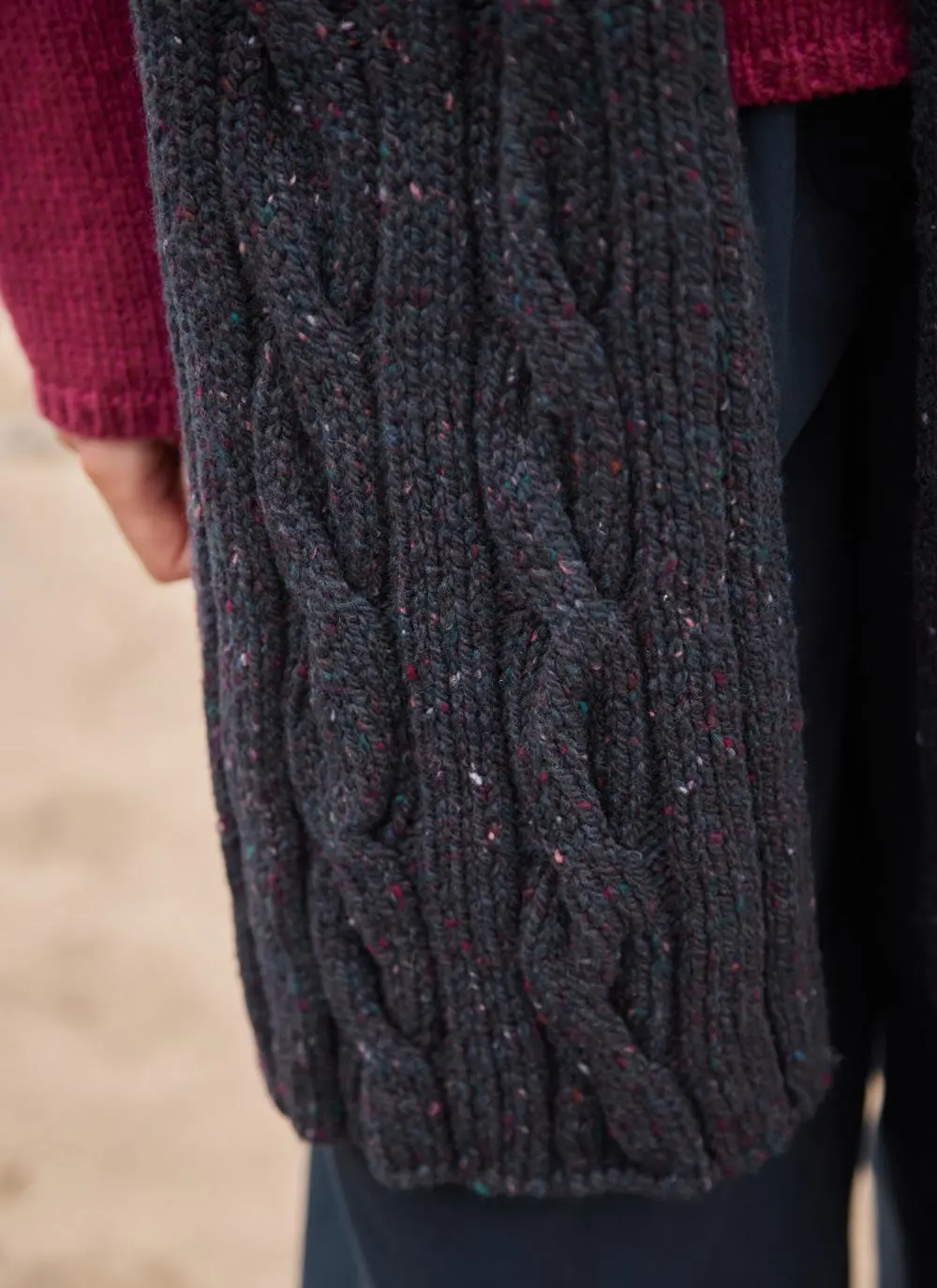 Fisherman Donegal Cable Scarf