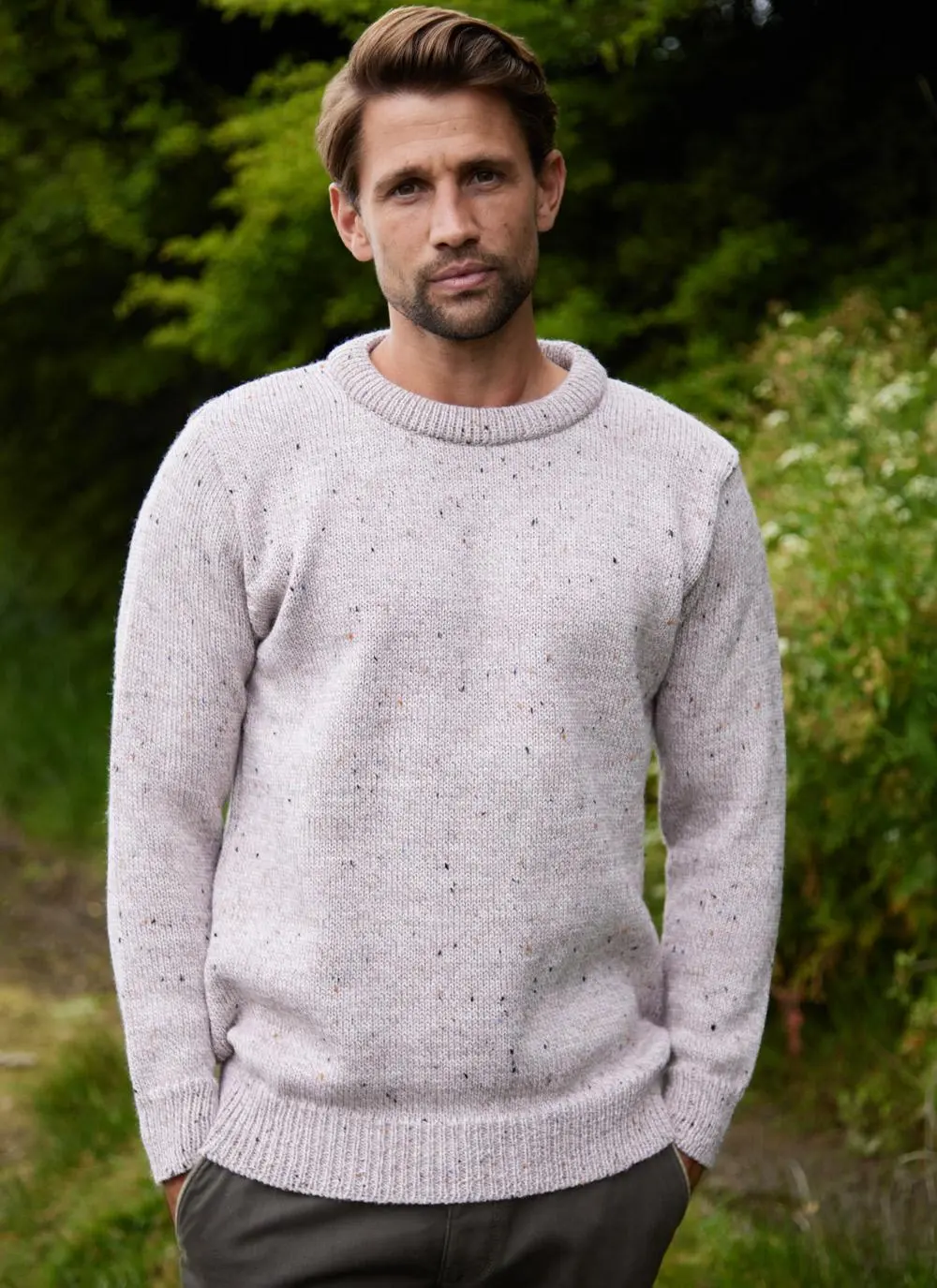 Tweed Crew Neck Sweater