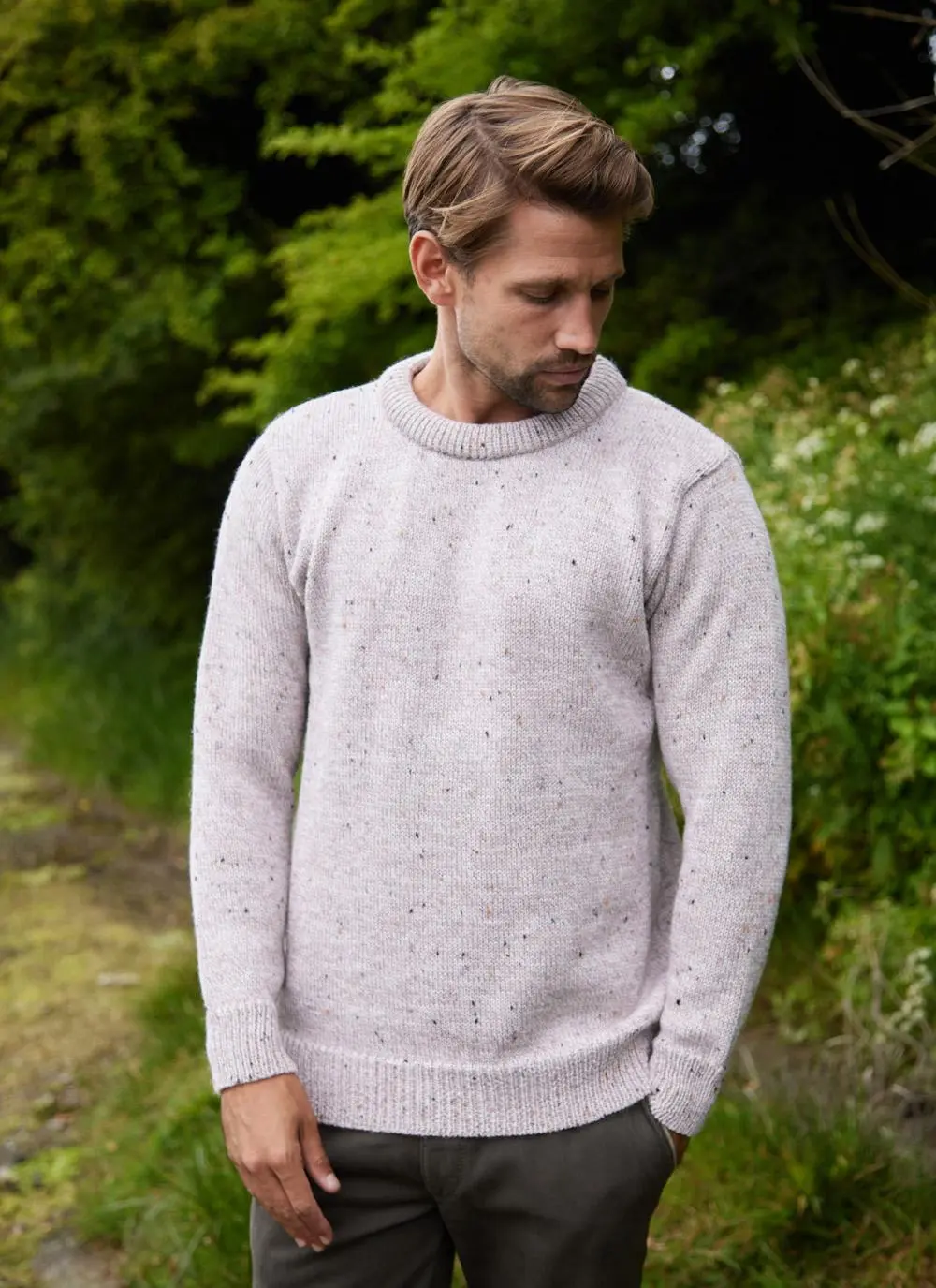 Tweed Crew Neck Sweater