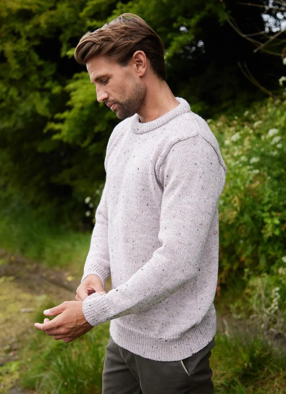 Tweed Crew Neck Sweater