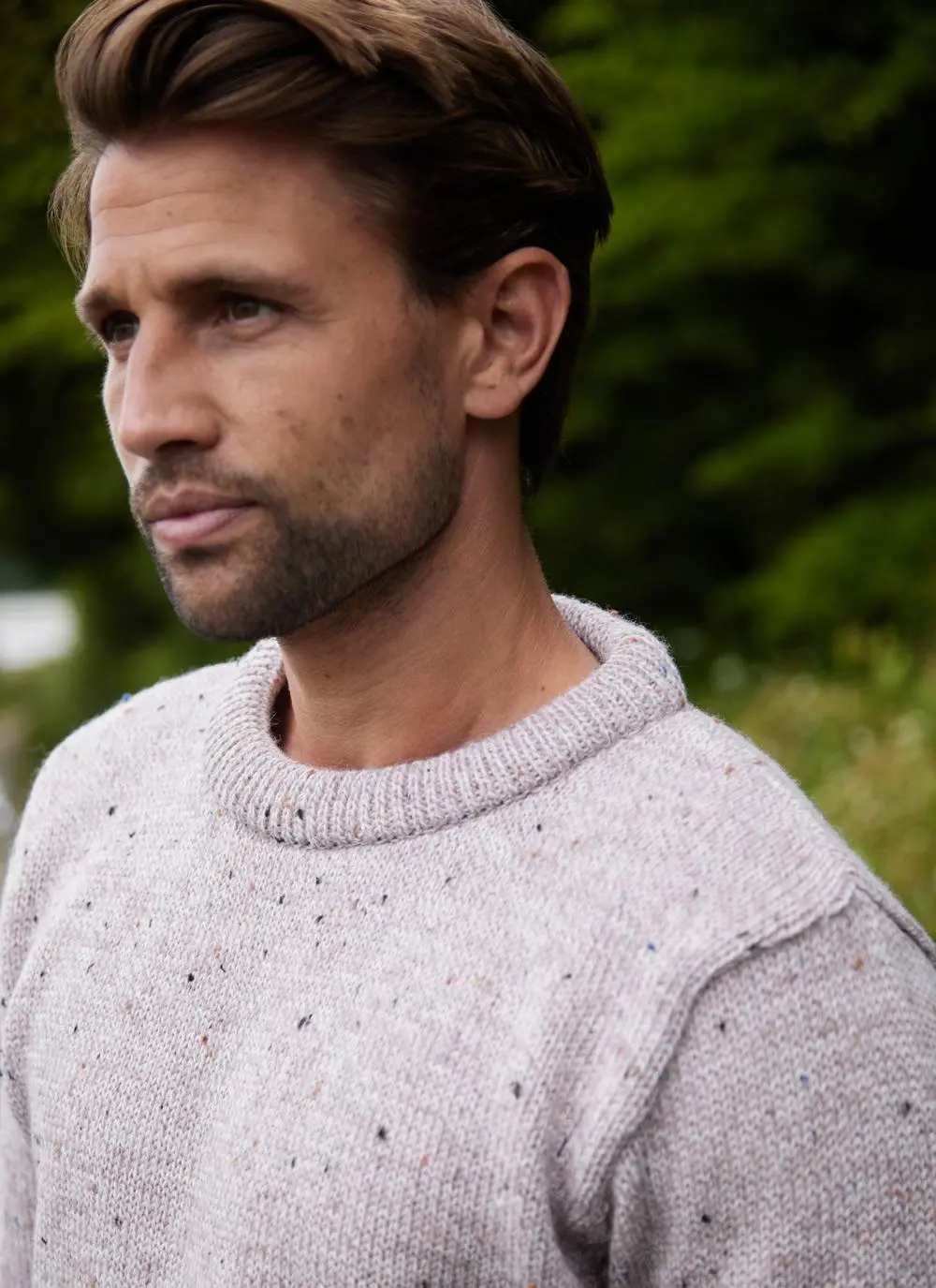 Tweed Crew Neck Sweater