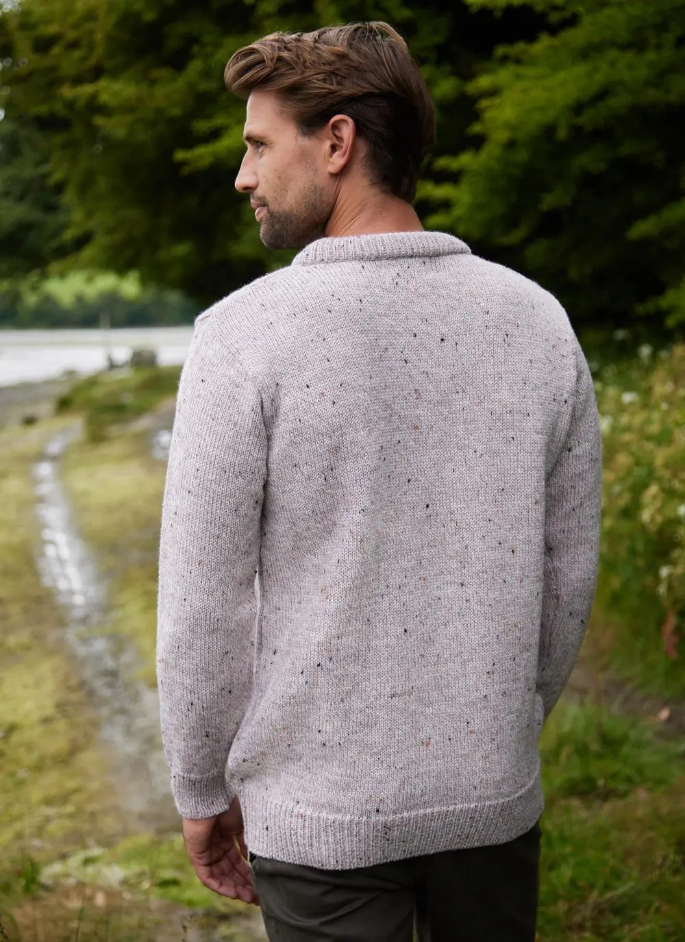 Tweed Crew Neck Sweater