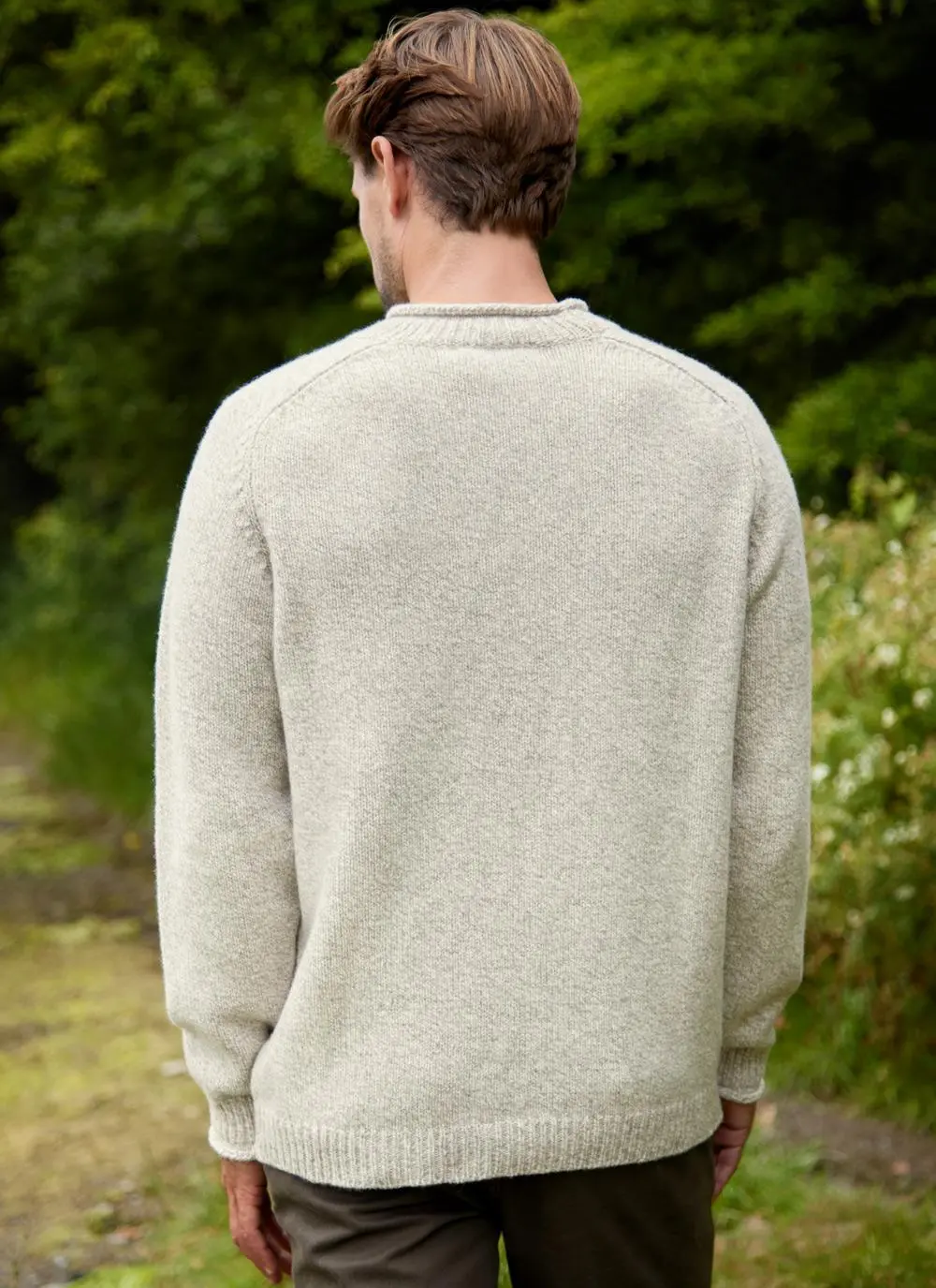 Fisherman Roll Neck Sweater With Cashmere