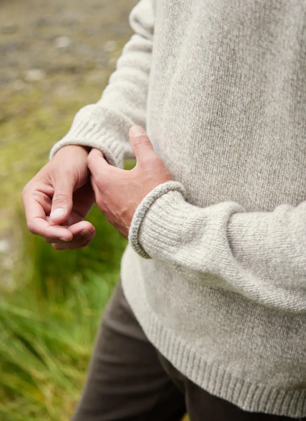 Fisherman Roll Neck Sweater With Cashmere