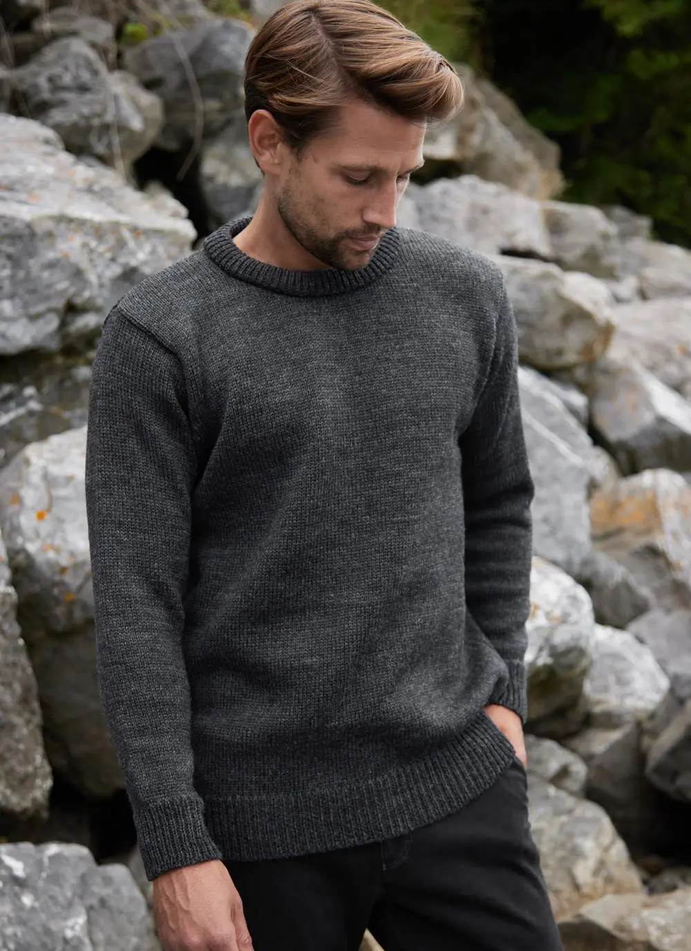 Tweed Crew Neck Sweater