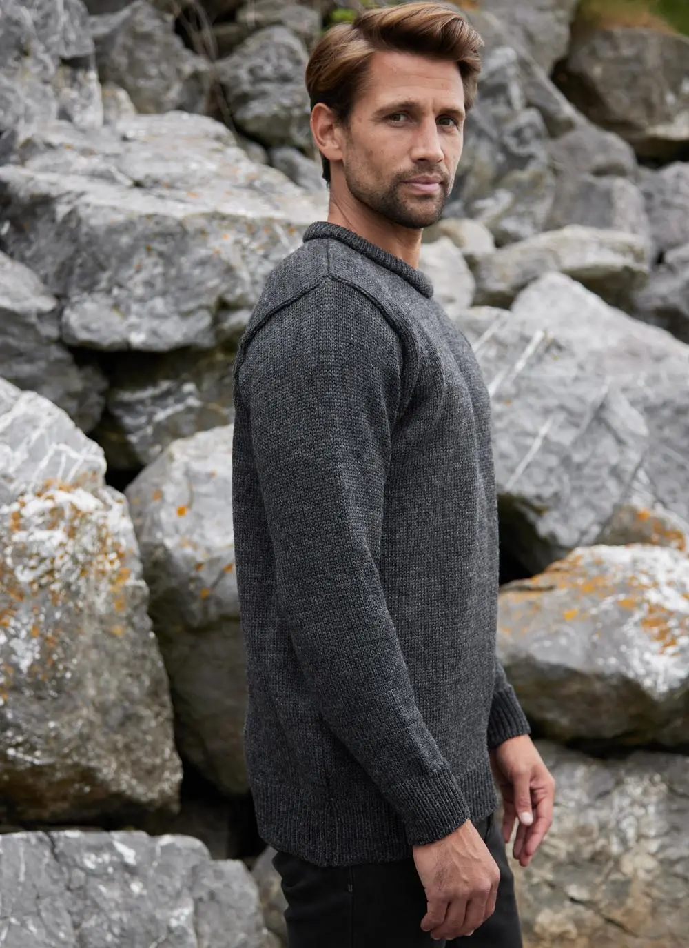 Tweed Crew Neck Sweater