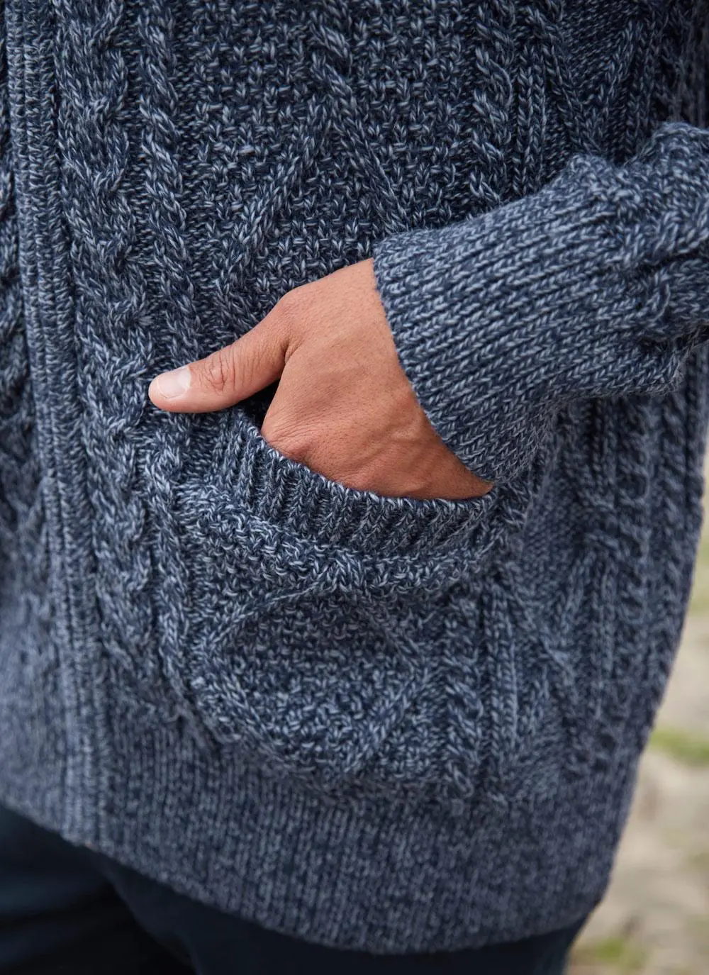 Denis Full Zip Aran Sweater