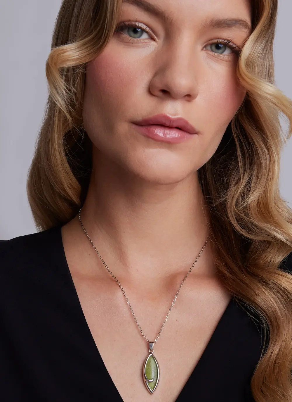 Connemara Marble Ellipse Pendant