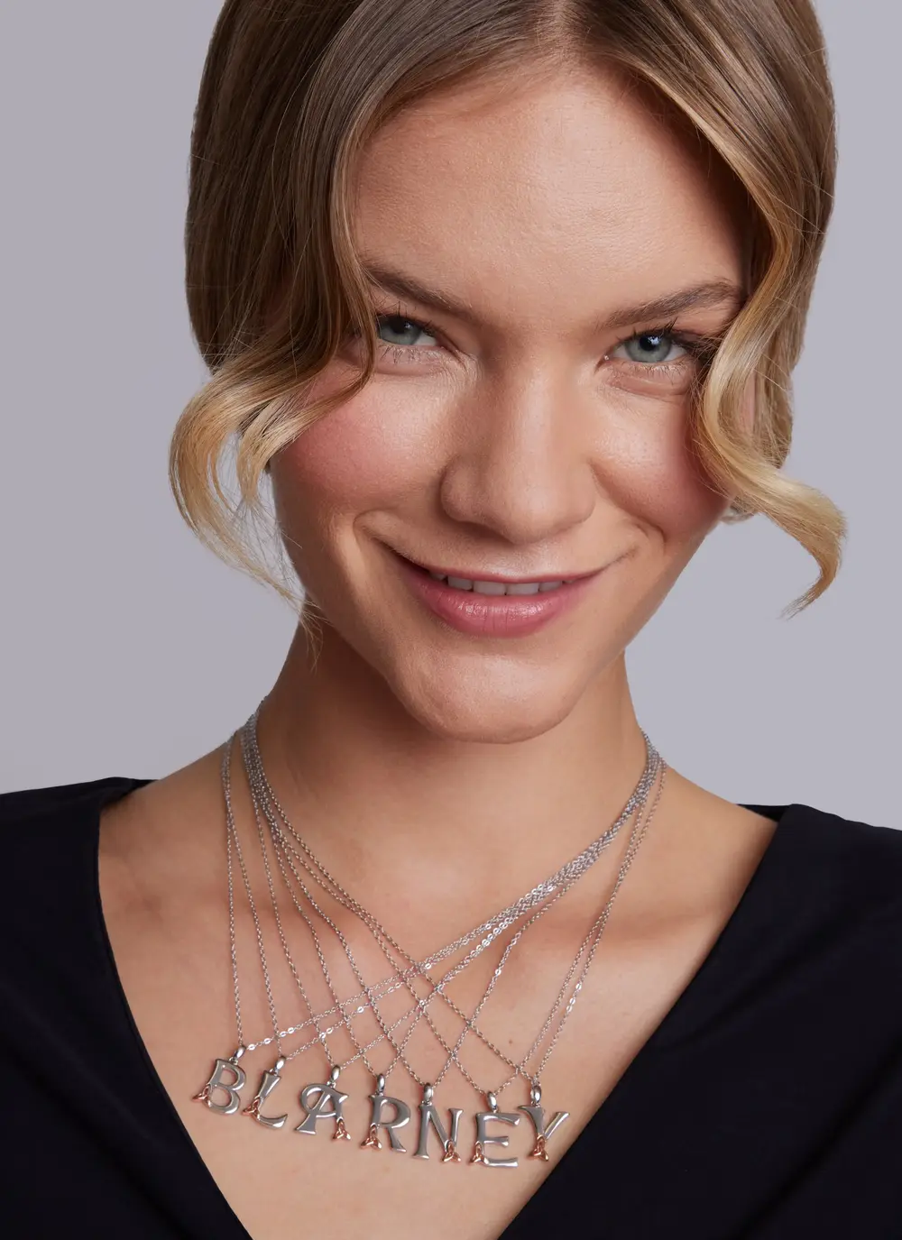 Sterling Silver Trinity Knot Initial Pendant - W