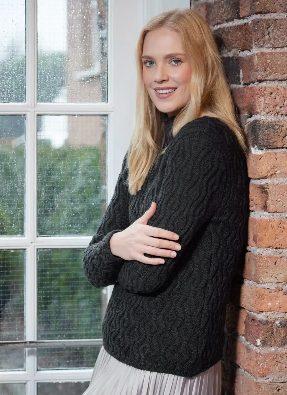 Laoise Supersoft Turtle Neck Aran Sweater 