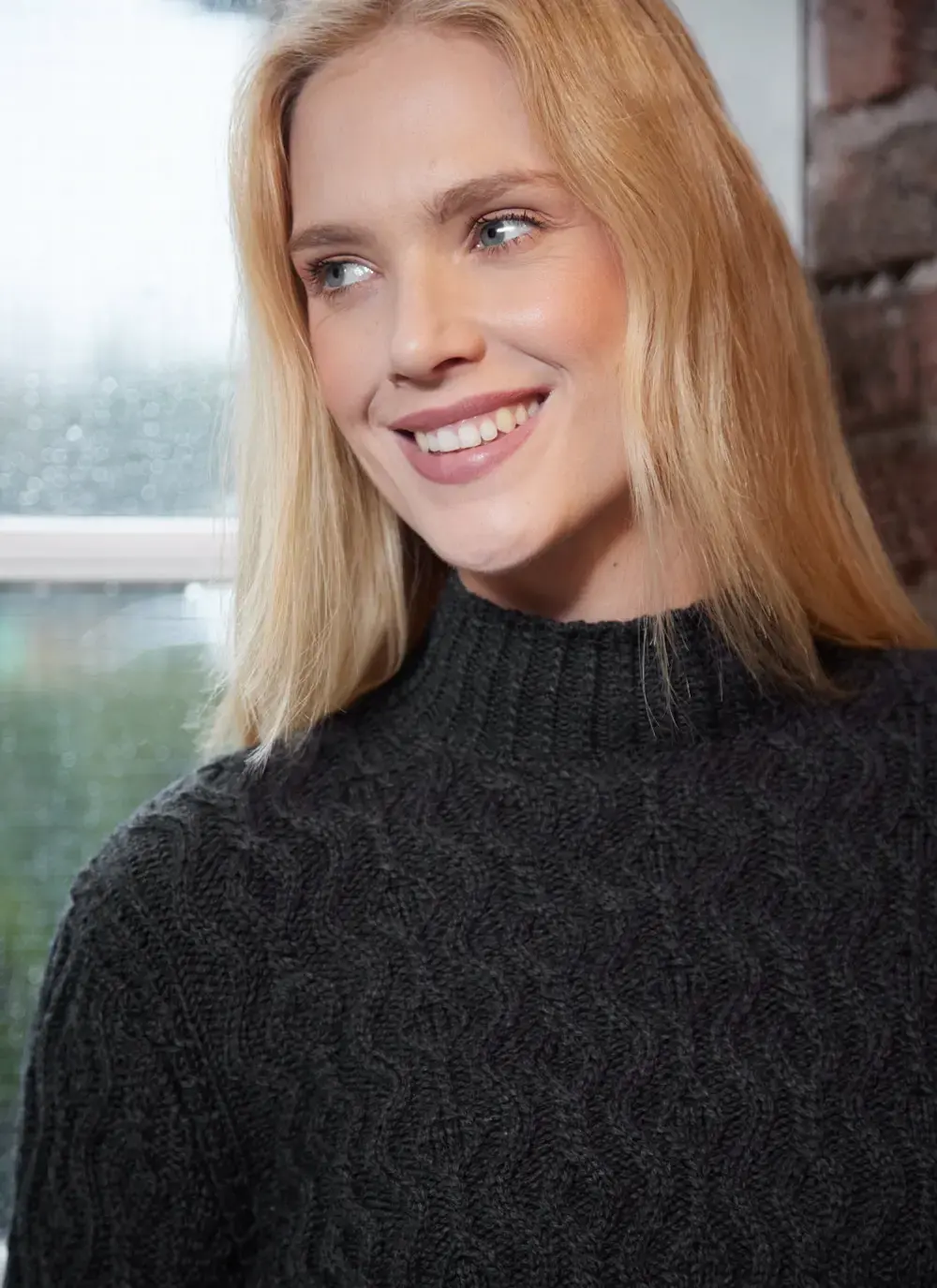 Laoise Supersoft Turtle Neck Aran Sweater 