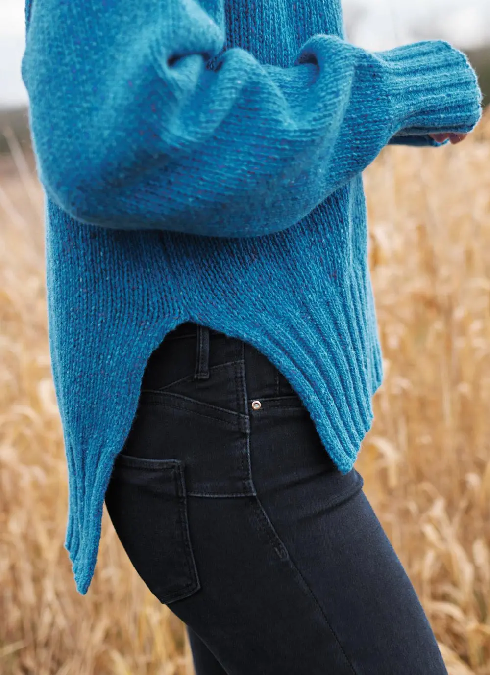 Wilde Cashmere Blend Asymmetrical Collar Sweater