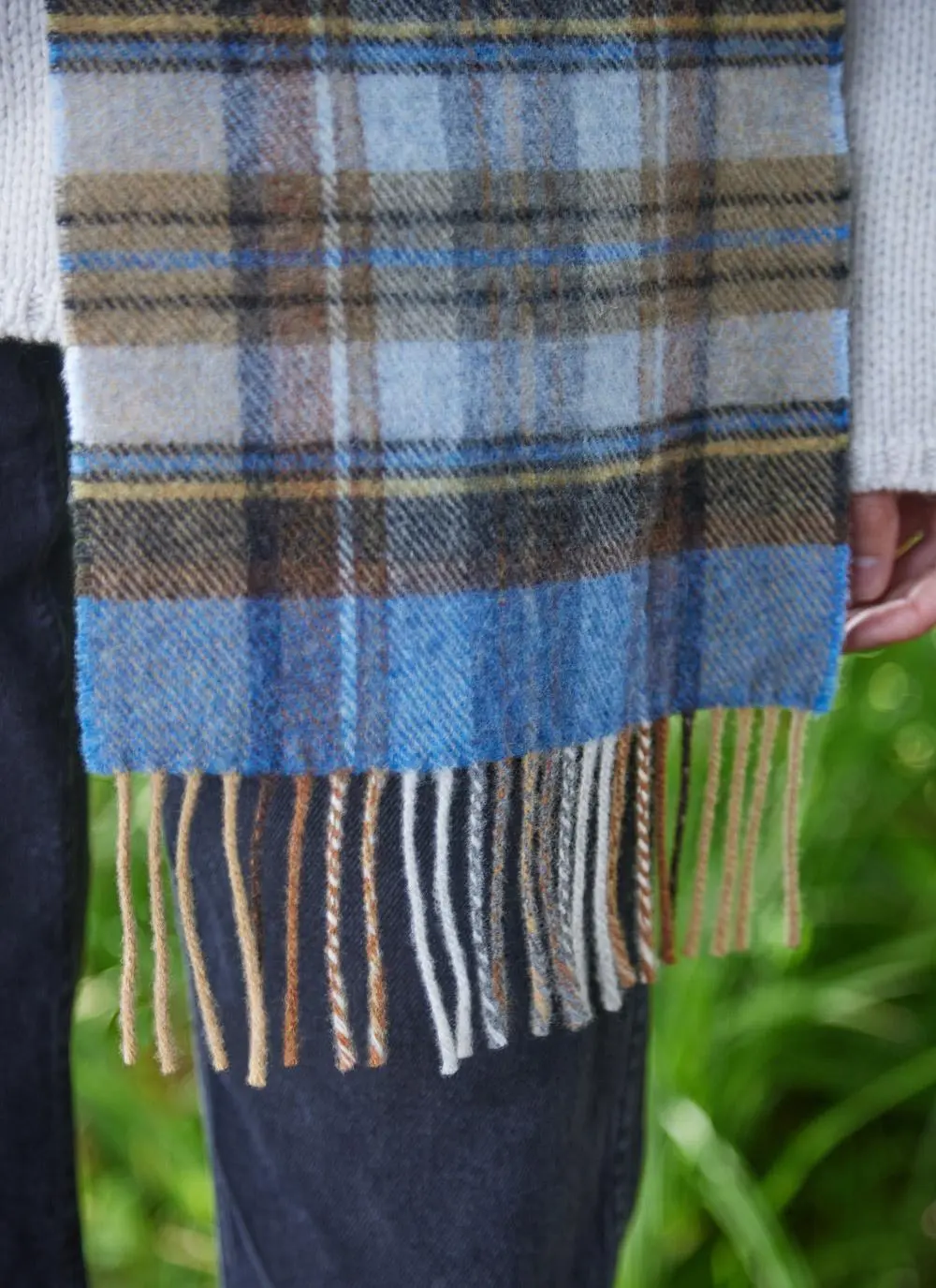 Long Lambswool Fringed Scarf