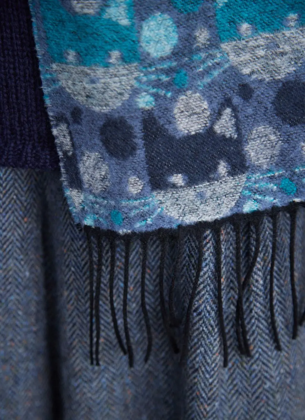 Cat Fringed Scarf