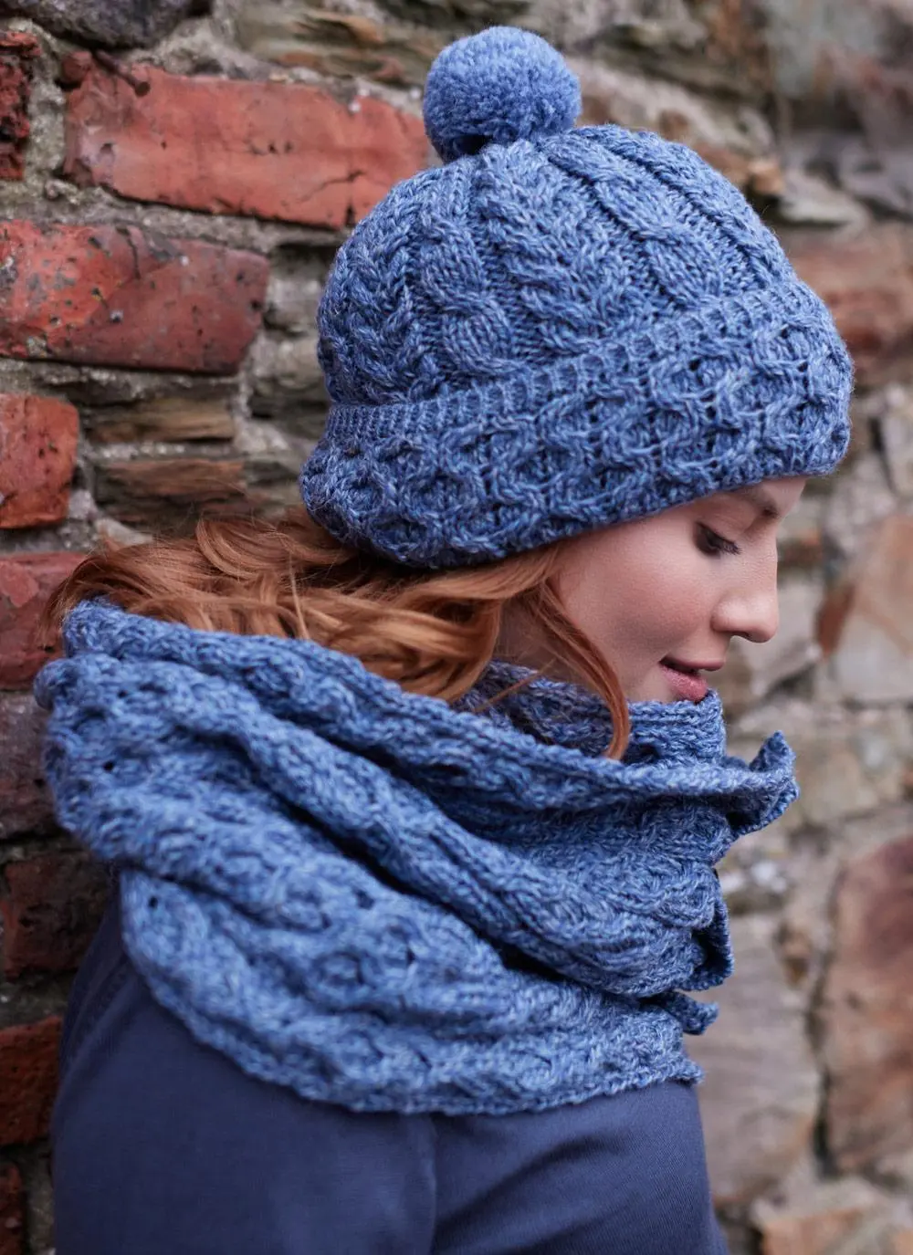 Merino Aran Pom Pom Hat