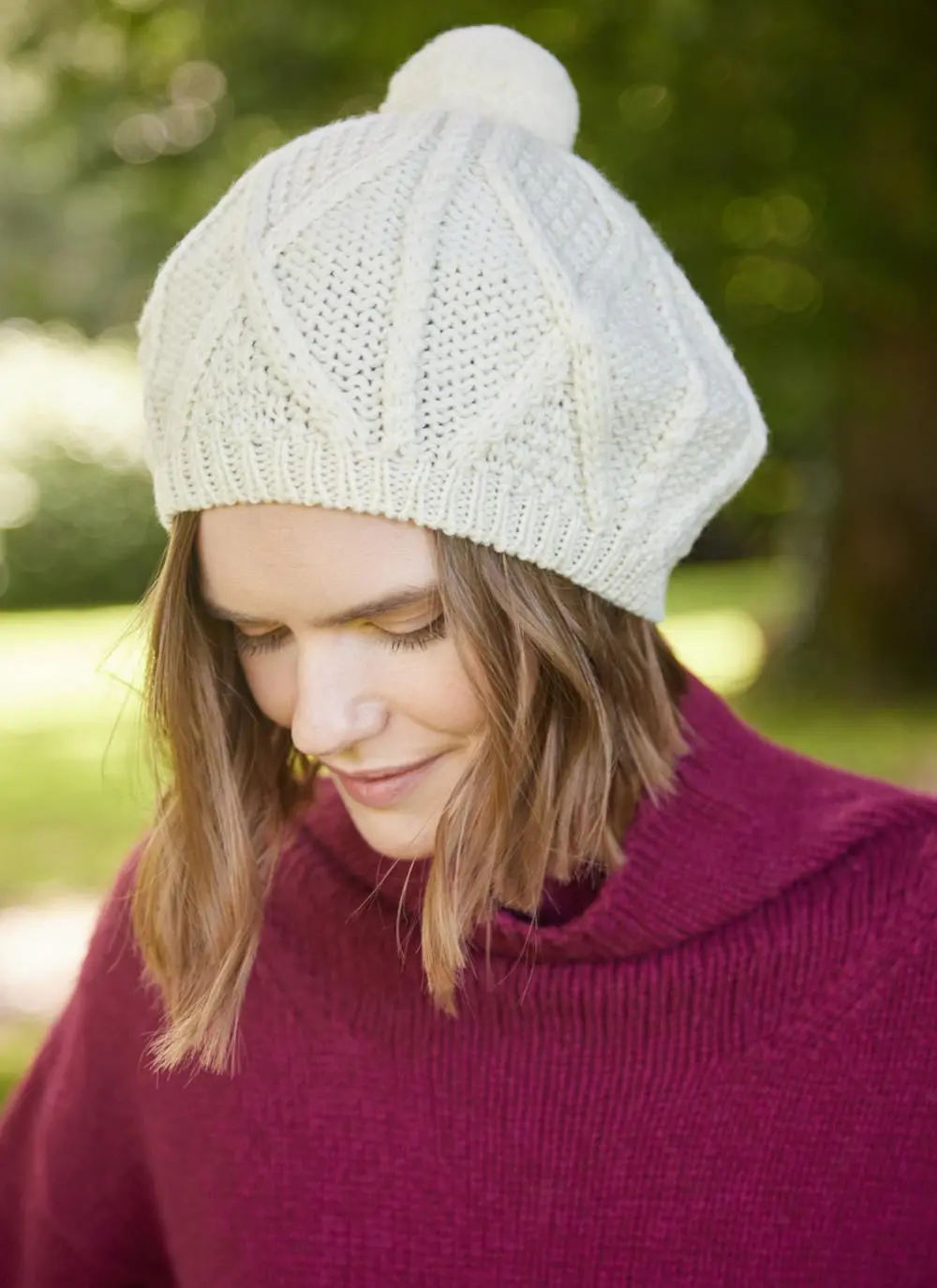 Merino Aran Tam Hat