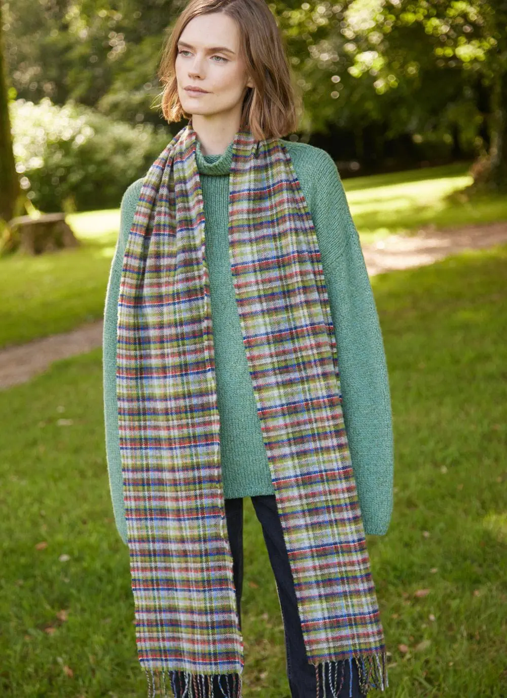 Check Merino Lambswool Scarf
