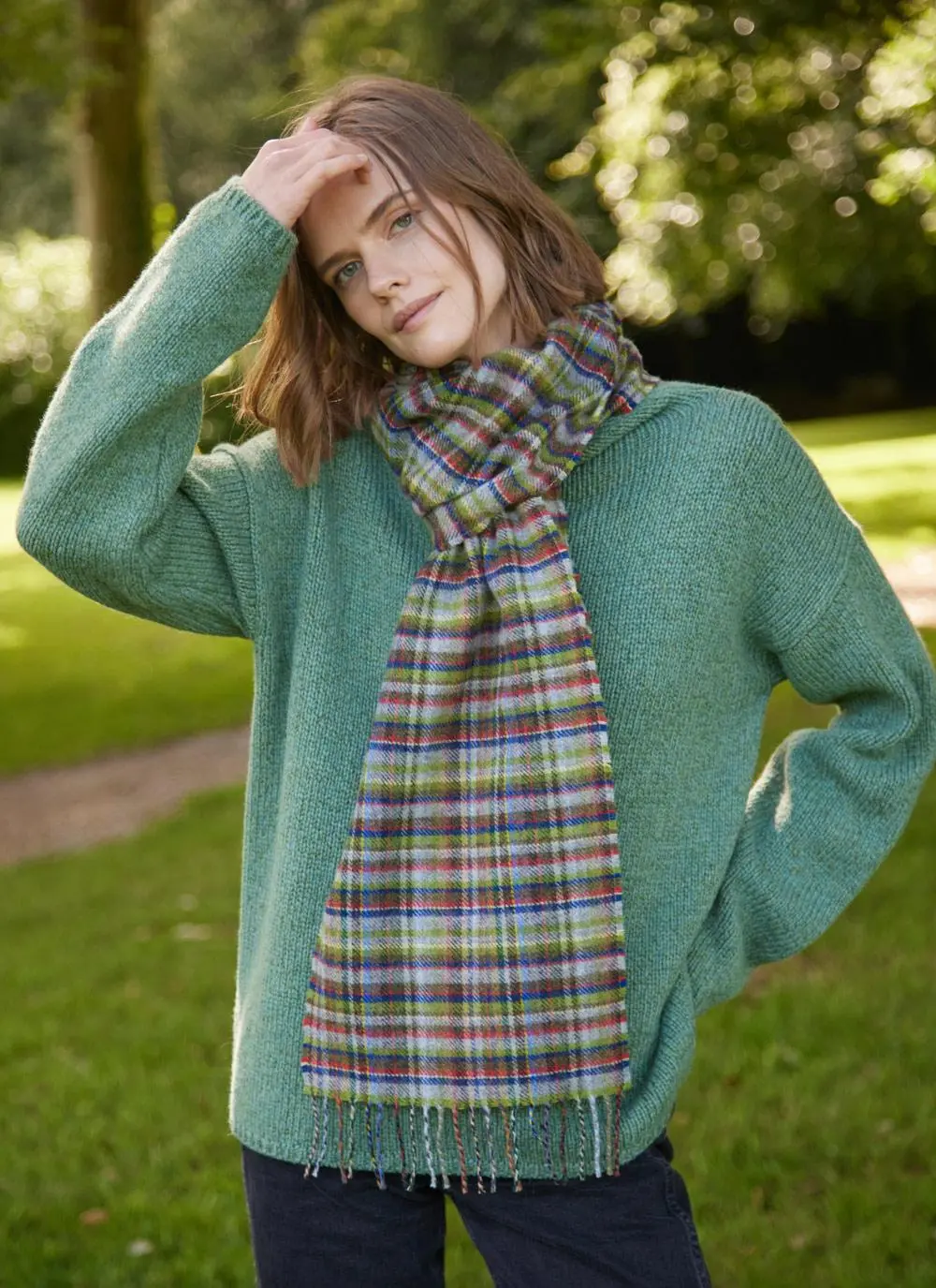 Check Merino Lambswool Scarf