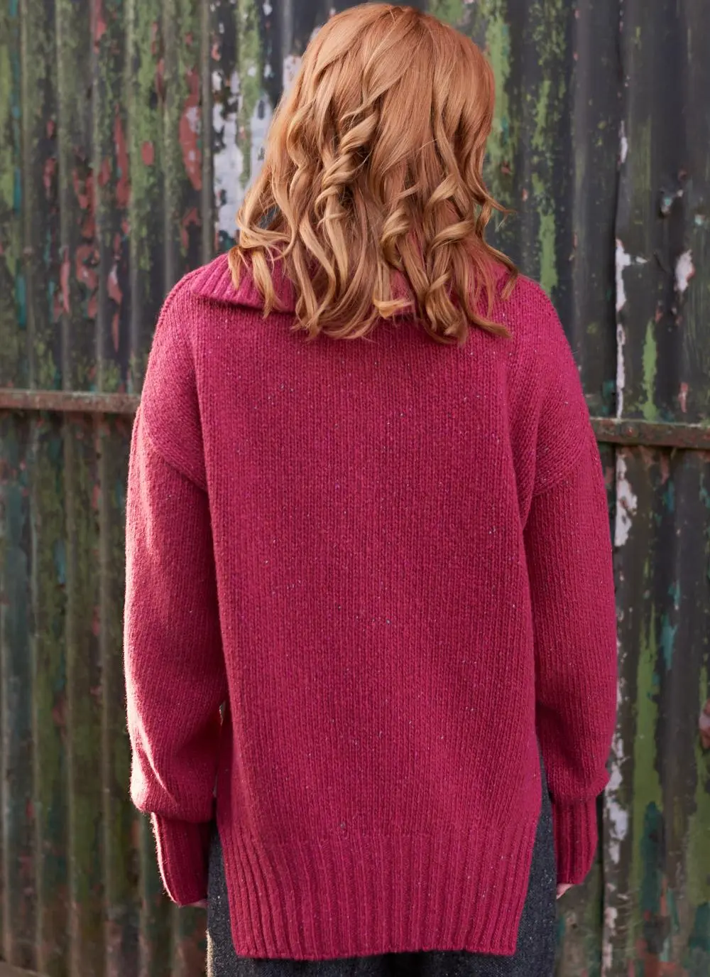 Wilde Cashmere Blend Asymmetrical Collar Sweater