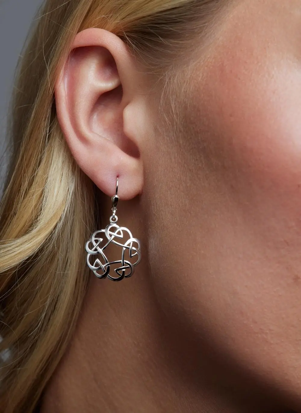 Sterling Silver Interlacing Celtic Knotwork Earrings