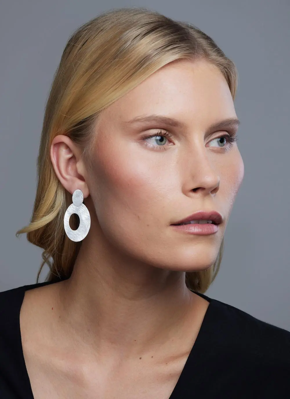 Sterling Silver Big O Drop Earrings