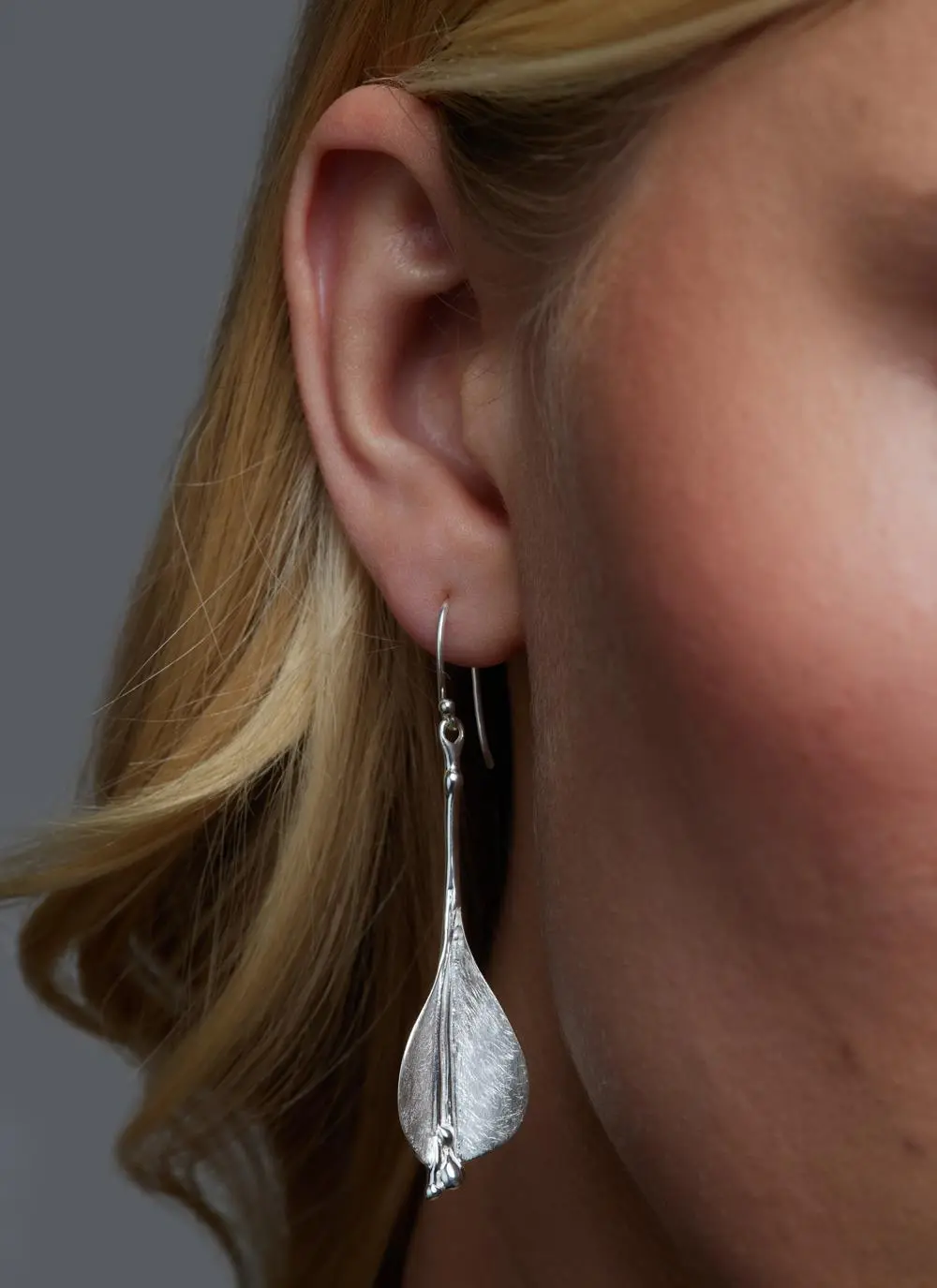 Sterling Silver Lily Drop Earrings