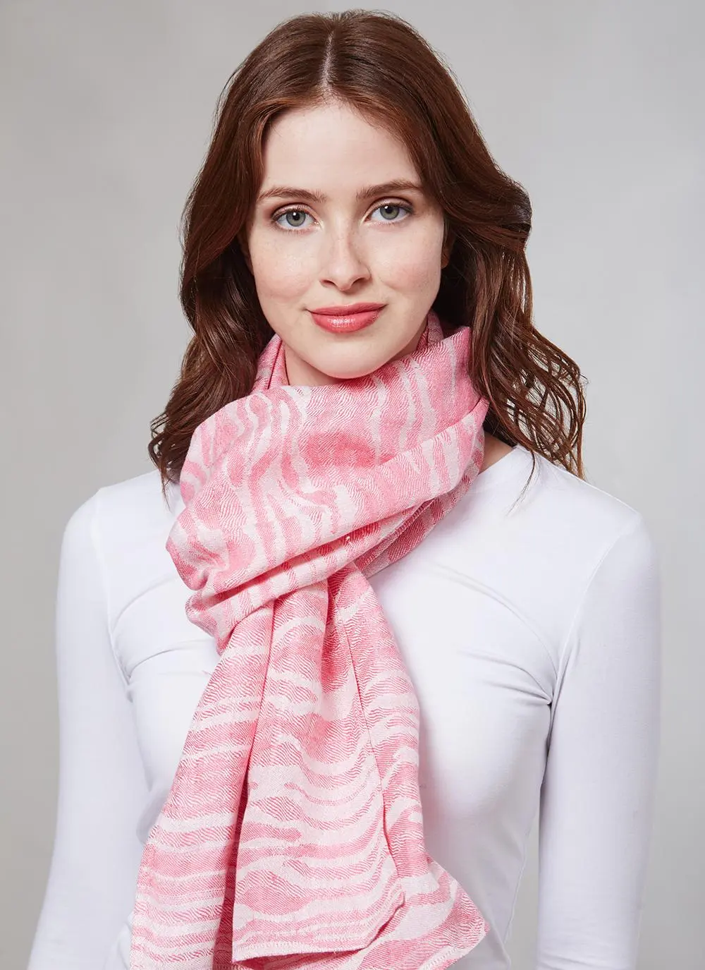 Blarney Irish Linen Pink Paradiso Scarf
