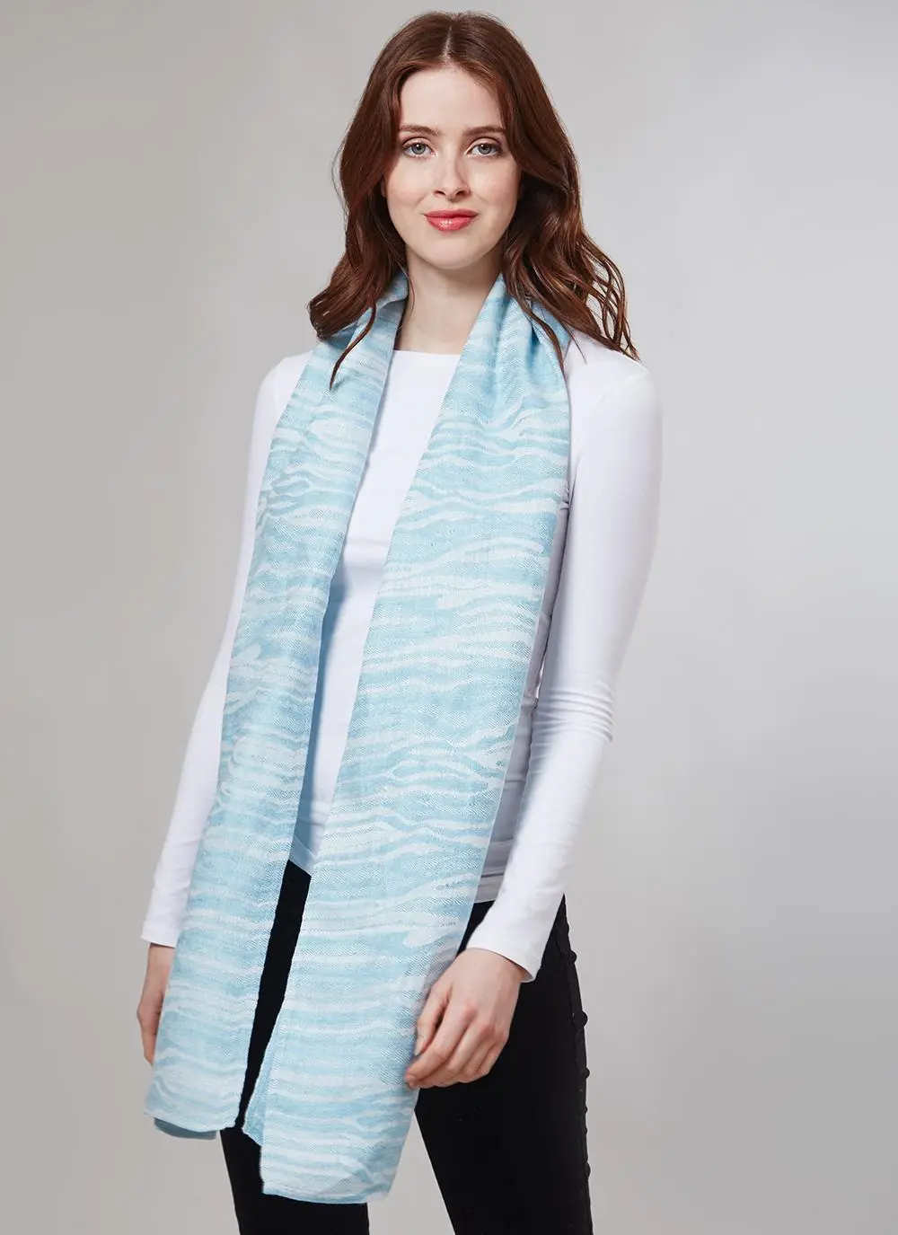 Blarney Irish Linen Blue Paradiso Scarf