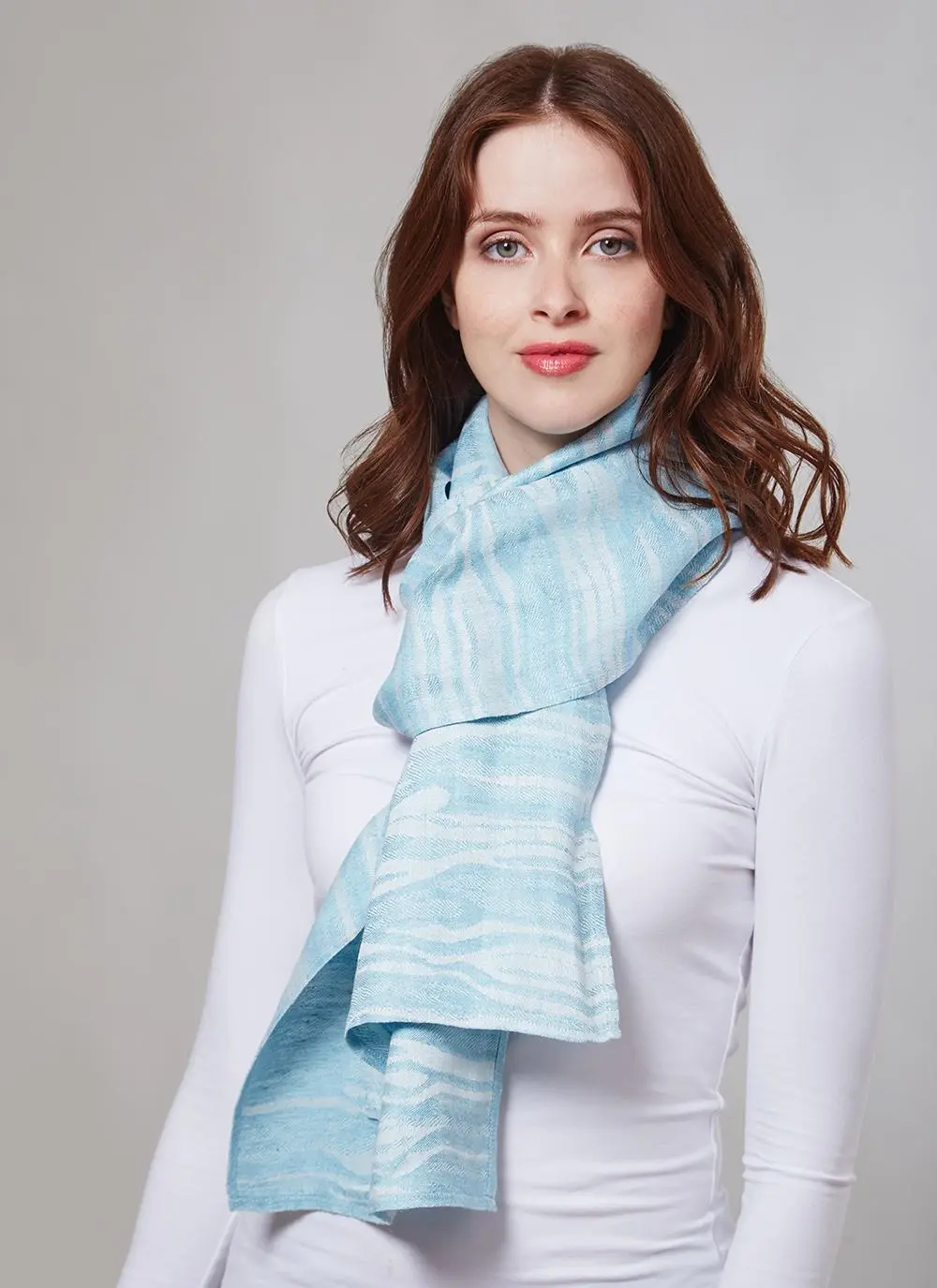 Blarney Irish Linen Blue Paradiso Scarf