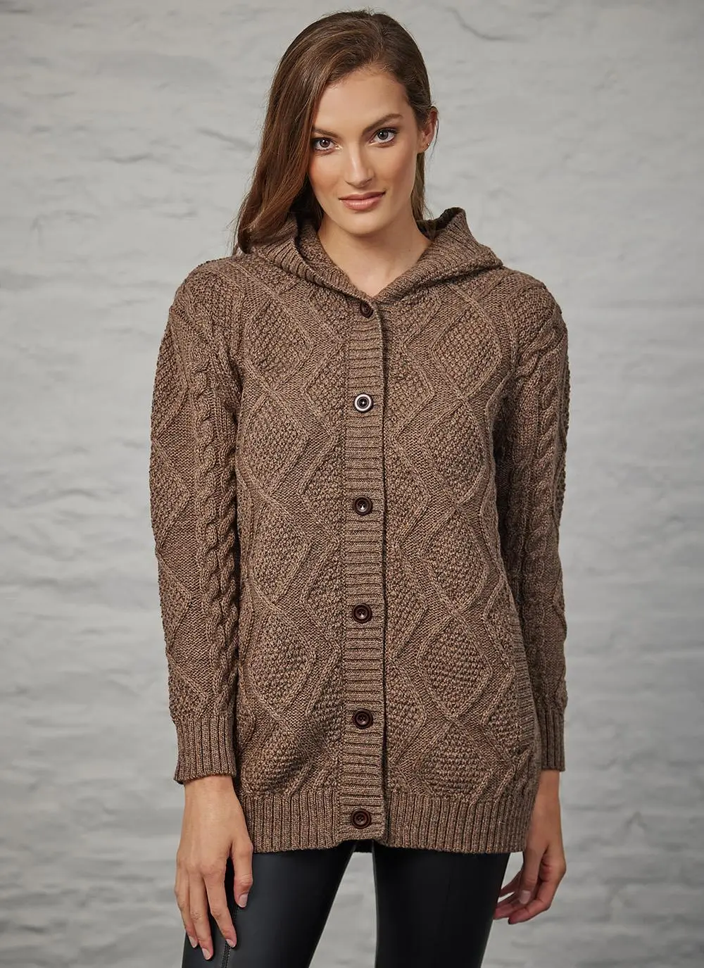 Hannah Hooded Button Cardigan 
