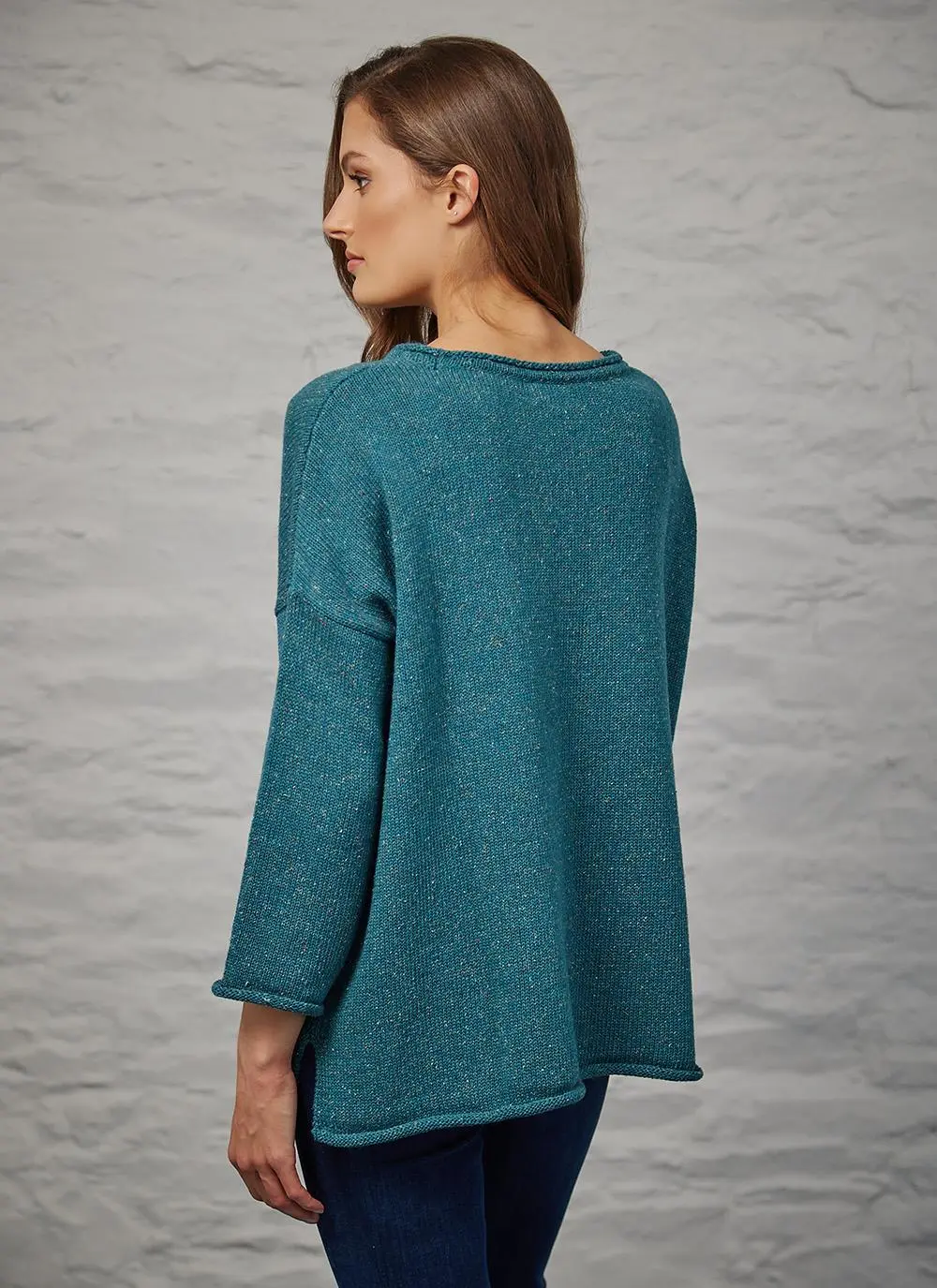 Donegal Tweed Roll Neck Sweater