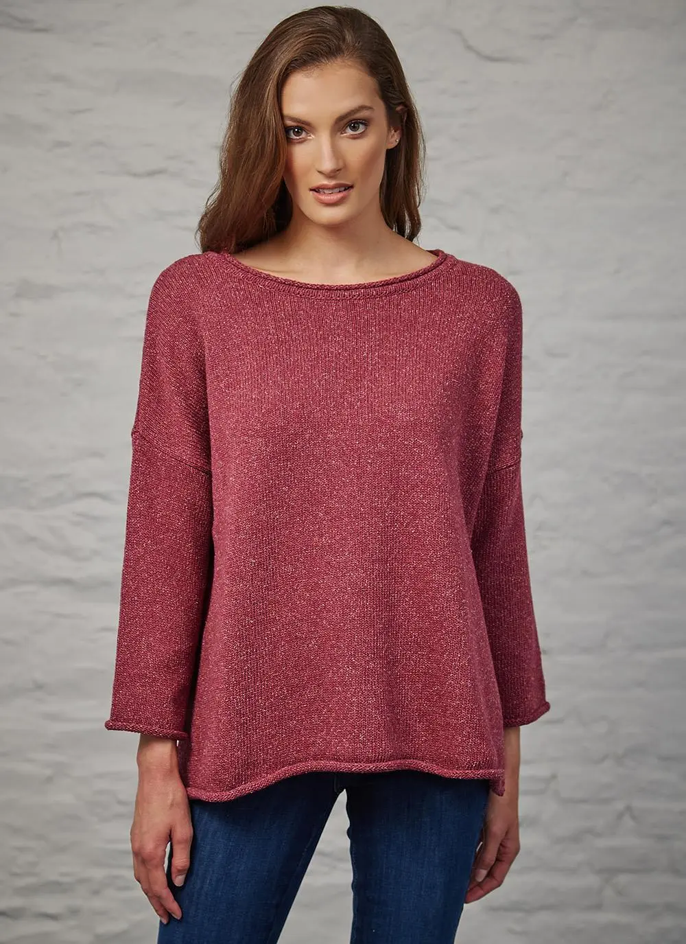 Donegal Tweed Roll Neck Sweater